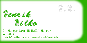 henrik milko business card